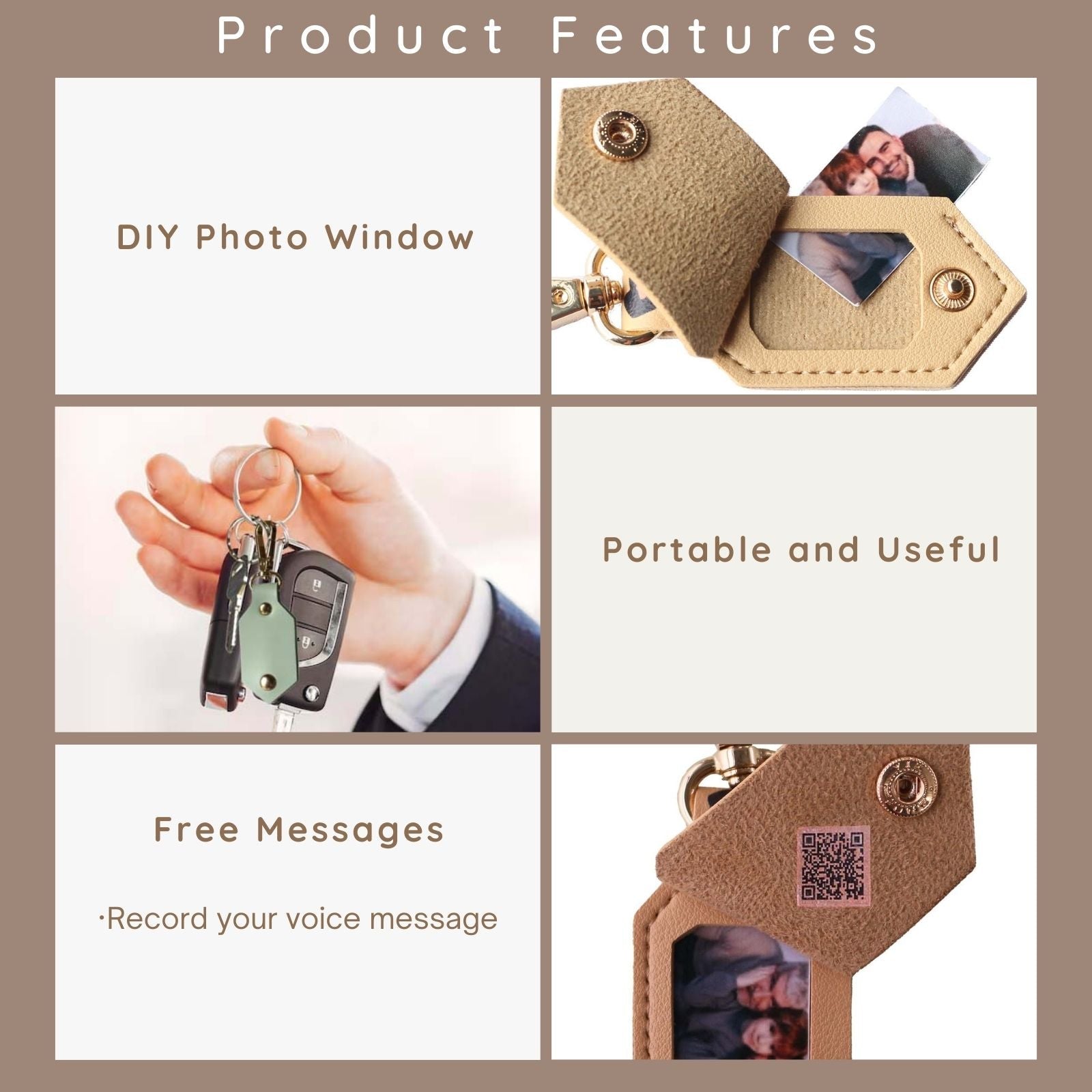 DIY Picture Key Chains,Custom Keychain With Picture, Llaveros(Leopard color) Personalizados Customized Keychain Gifts For Women Boyfriend Husband Mens - uniqicon