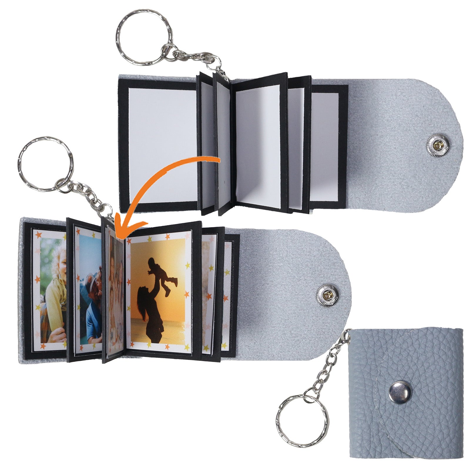 Mini Photo Keychain, Picture Keychains Personalized Album for Family, Boyfriend, Couples, Dog, Friends - uniqicon