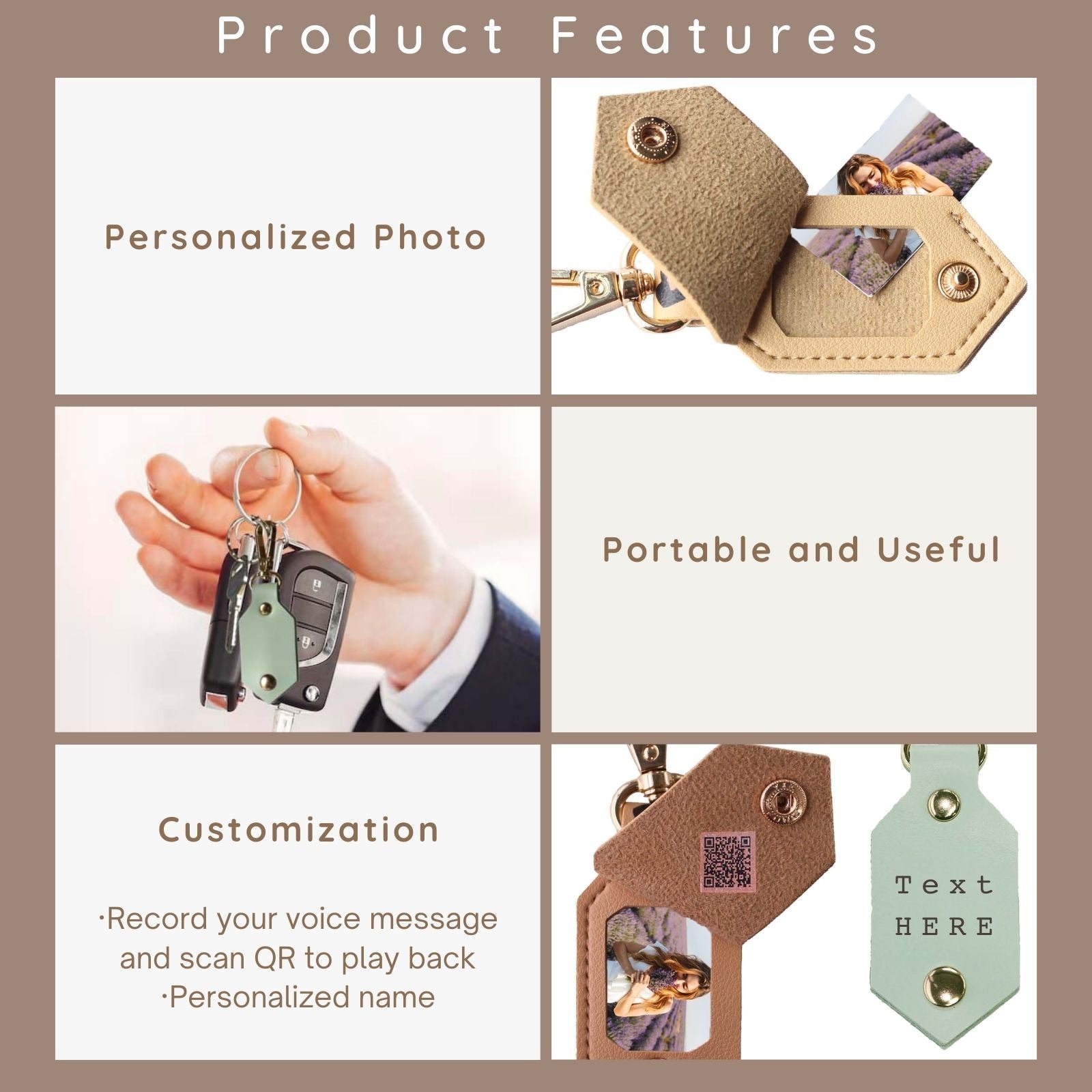 Personalized Picture Key Chains,Custom Keychain With Picture, Llaveros(Red) Personalizados Customized Keychain Gifts For Women Boyfriend Husband Mens - uniqicon