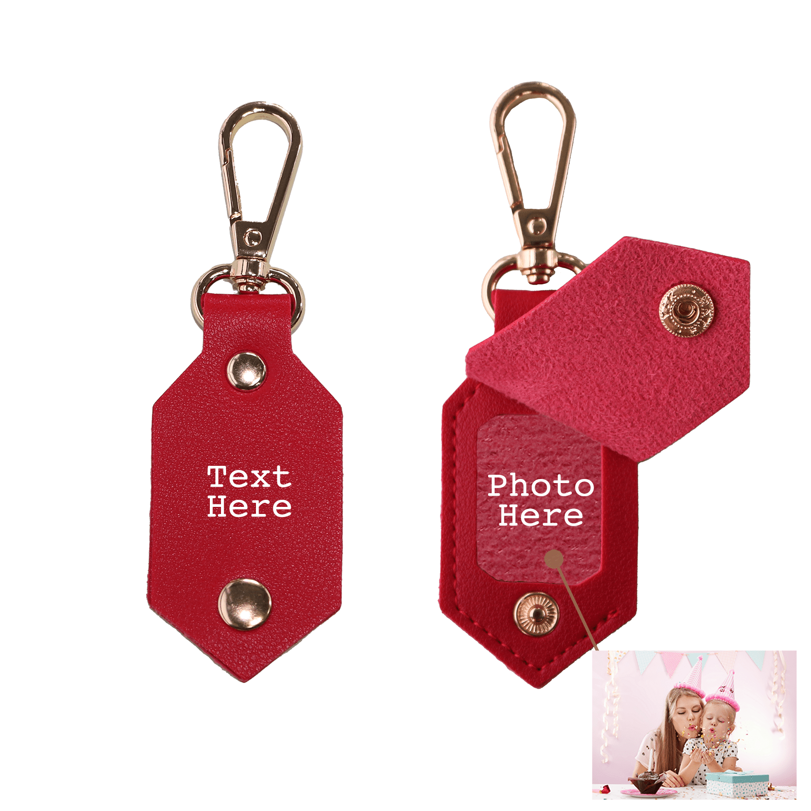 Personalized Picture Key Chains,Custom Keychain With Picture, Llaveros(Red) Personalizados Customized Keychain Gifts For Women Boyfriend Husband Mens - uniqicon