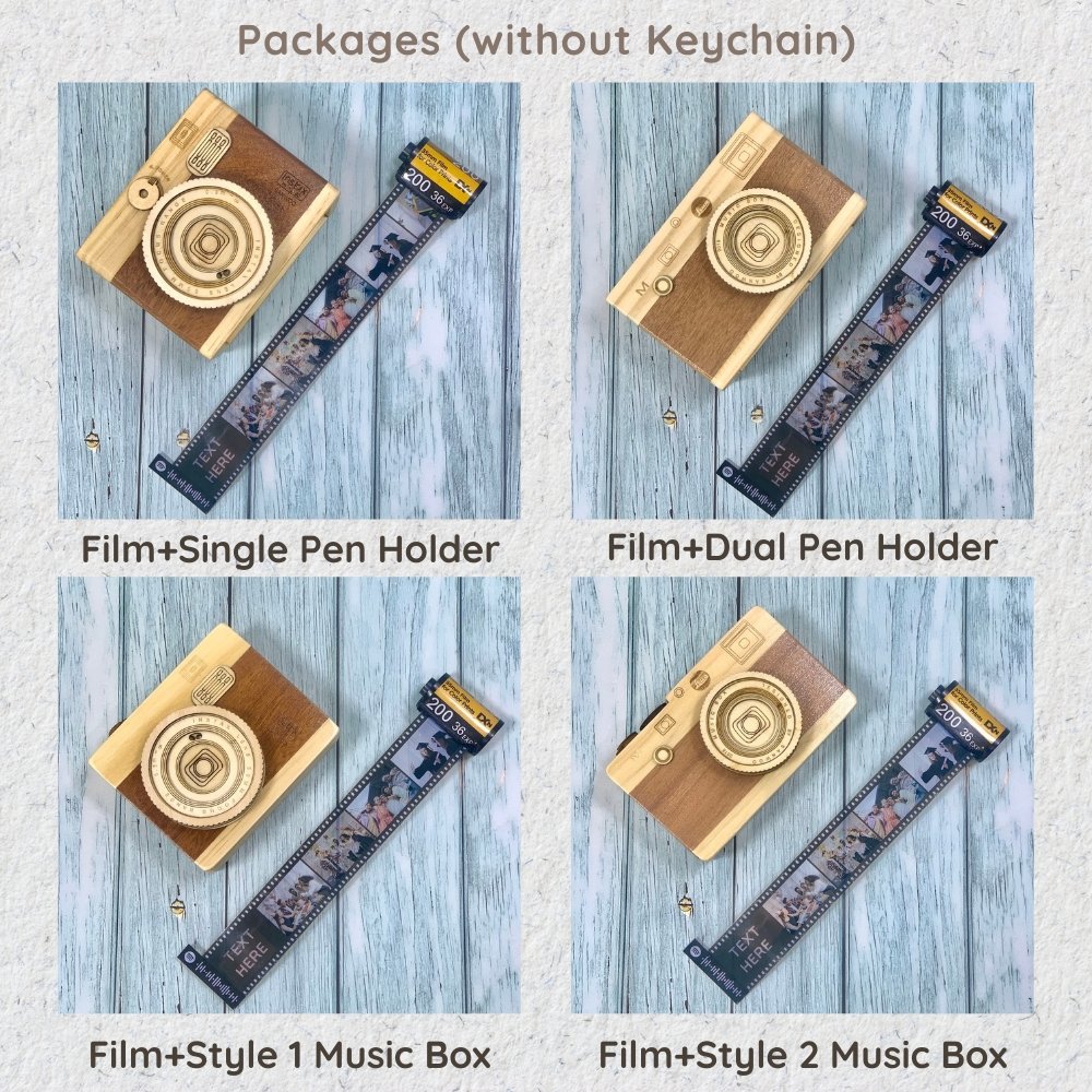 Personalized Customized Memory Retro Camera Film HD Photo Album Film Roll Keychain Spotify Voice Message Creative Birthday Valentine Christmas Graduation Friend Anniversary Gift Souvenir Customized Handmade - uniqicon