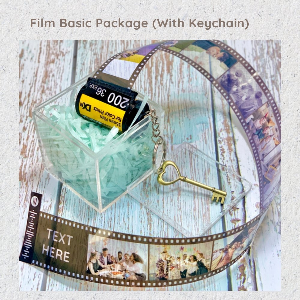 Personalized Customized Memory Retro Camera Film HD Photo Album Film Roll Keychain Spotify Voice Message Creative Birthday Valentine Christmas Graduation Friend Anniversary Gift Souvenir Customized Handmade - uniqicon