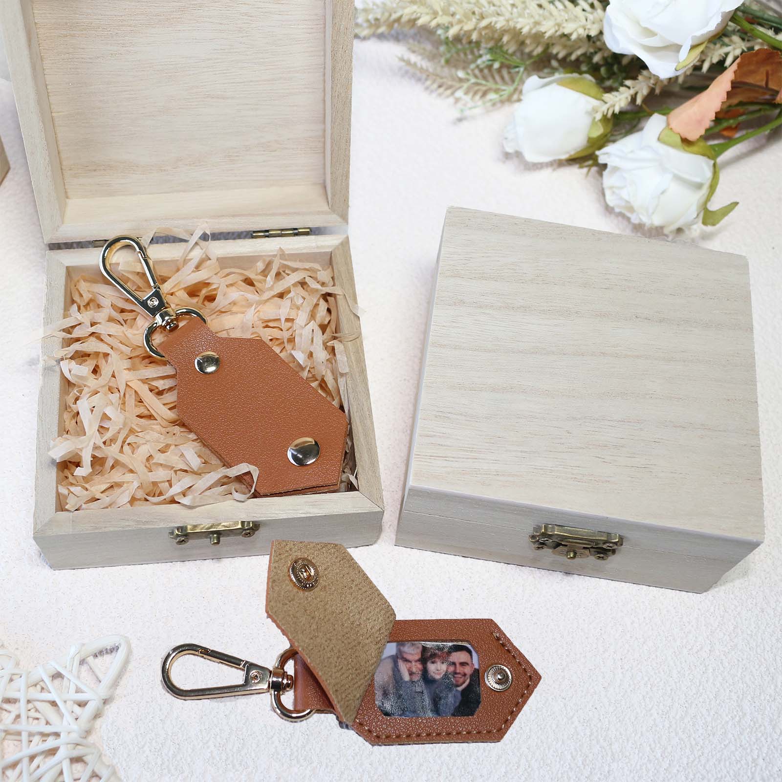DIY Picture Key Chains,Custom Keychain With Picture, Llaveros(Brown) Personalizados Customized Keychain Gifts For Women Boyfriend Husband Mens - uniqicon