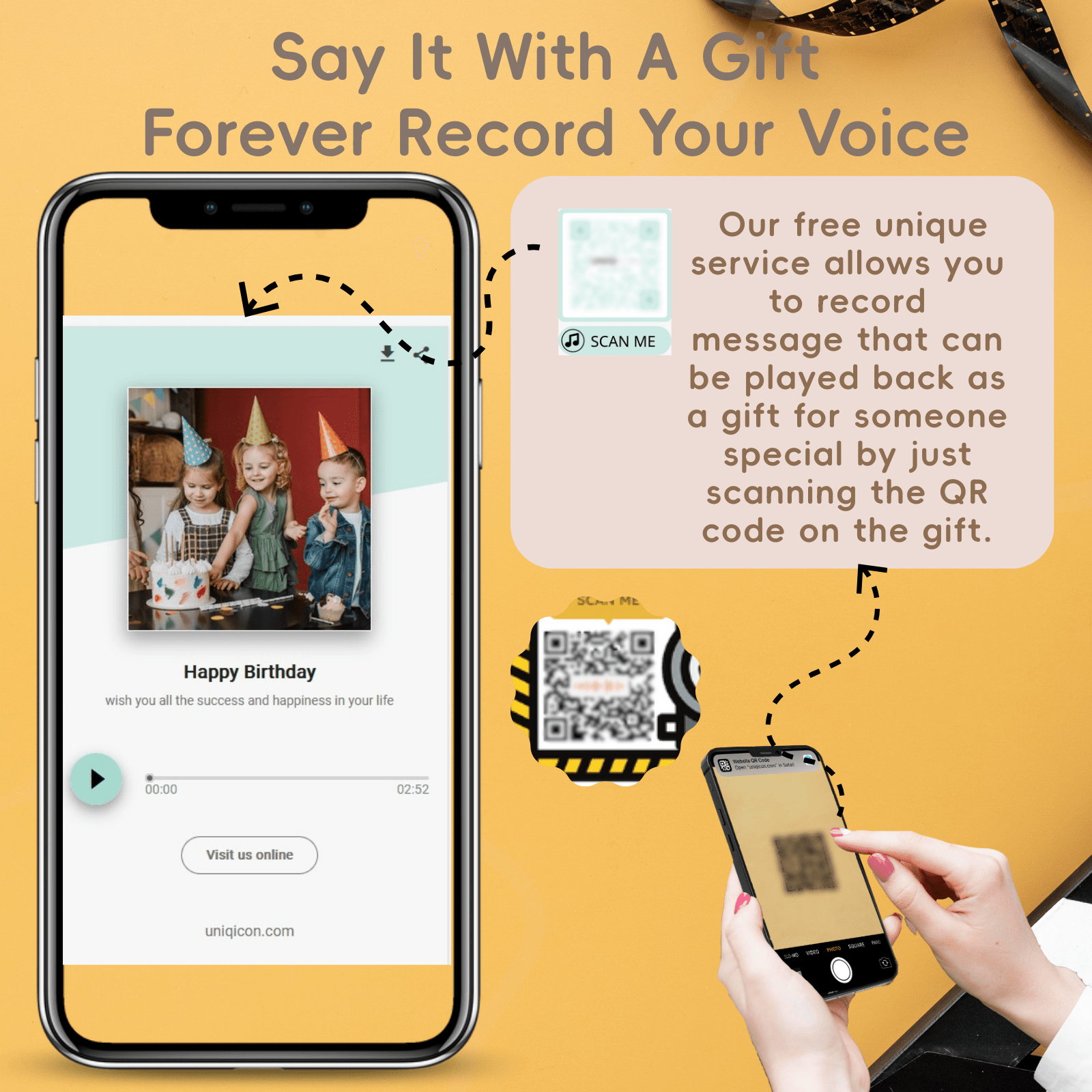 Personalized Customized Memory Retro Camera Film HD Photo Album Film Roll Keychain F1 Voice Message Creative Birthday Valentine Christmas Graduation Friend Anniversary Gift Souvenir Customized Handmade - uniqicon