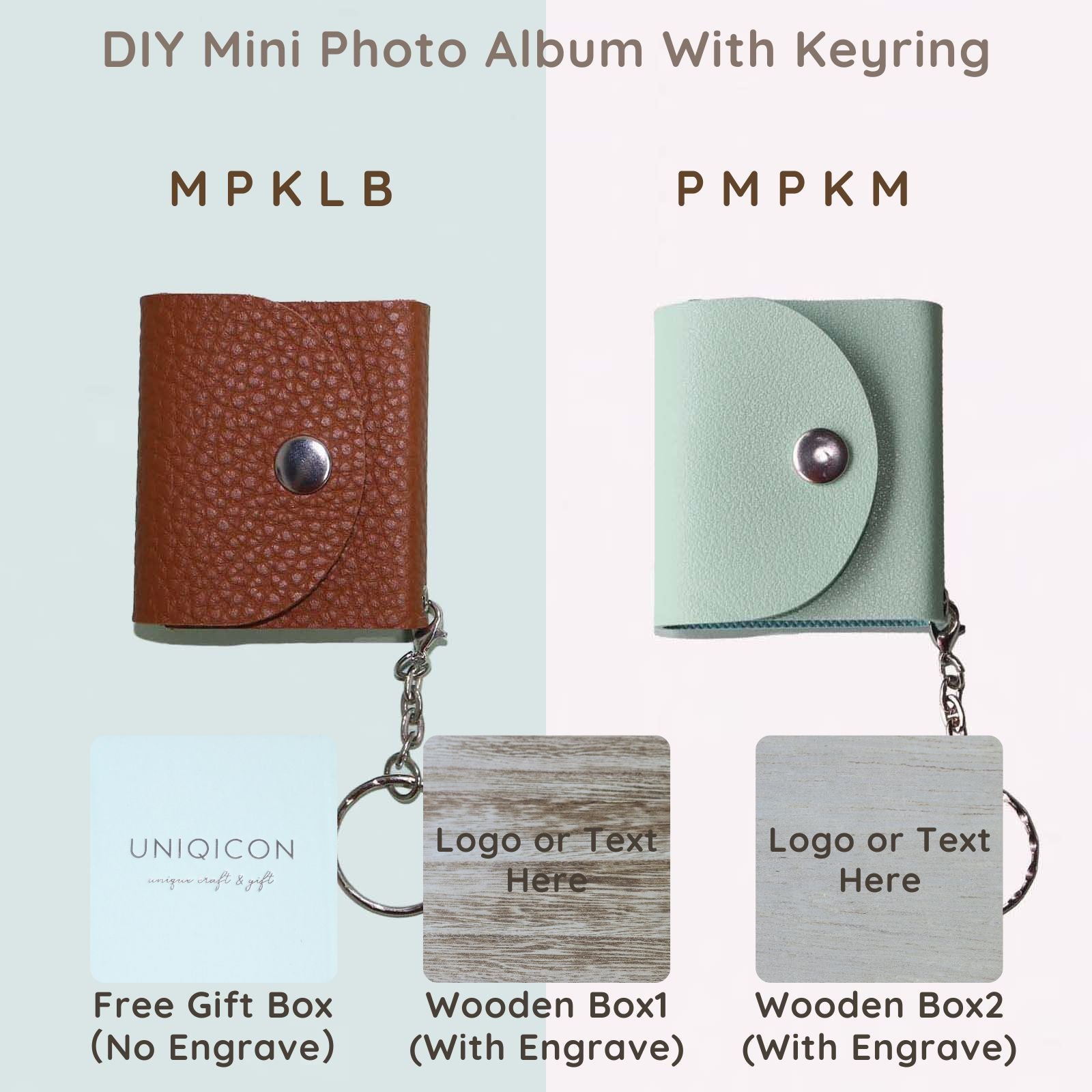 Personalized Mini Photo Keychain,Picture Keychains(Leopard print) Personalized Album, Mini Cute Key Ring Keychain with Picture Book for Family, Boyfriend, Couples, Dog, Friends - uniqicon