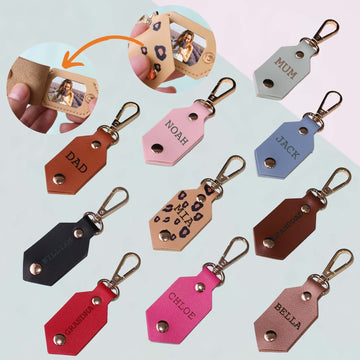 Personalized Picture Key Chains,Custom Keychain With Picture, Llaveros (Leopard color) Personalizados Customized Keychain Gifts For Women Boyfriend Husband Mens